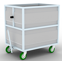 DIN connection waste trolley 
