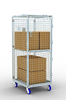 SECURITY ROLL CONTAINER WITH DOUBLE DOOR