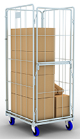 Roll container for carton storage 
